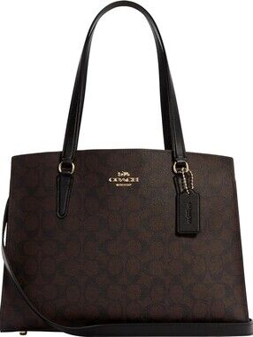 Coach Signature Coated Canvas City Tote / Carryall Bag (Brand New with Defects)